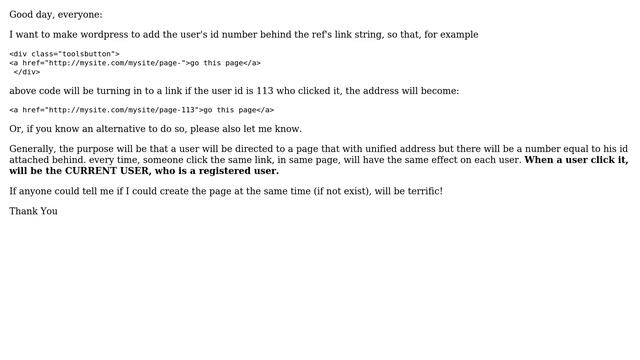 Wordpress: Adding a user's ID behind the ＜a＞ tag ref link address смотреть онлайн