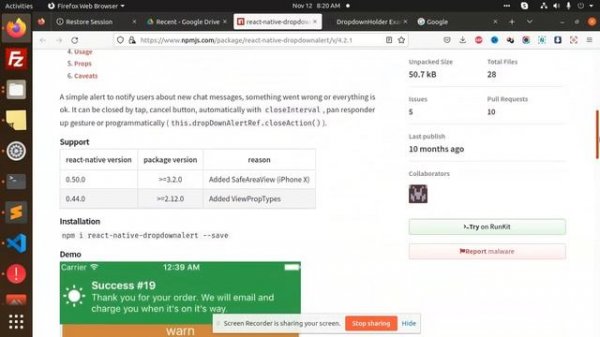React Native: How to create a dropdown alert | React Native Tutorial