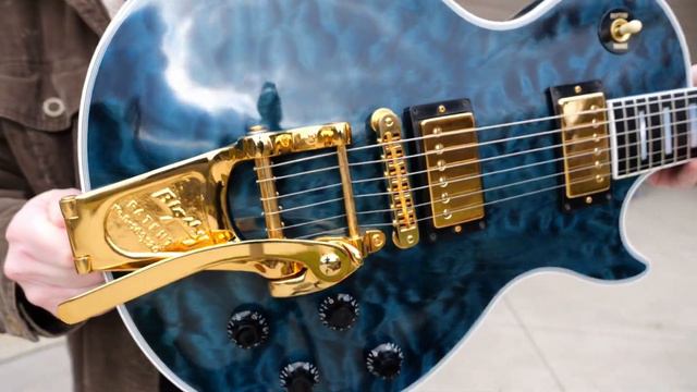 I Found My "Lost" Guitar For Sale on eBay | 1993 Gibson Les Paul Custom Blue Quilt Top Bigsby смотреть онлайн