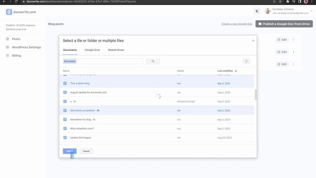 Bulk Publish Google Docs to WordPress in 1-click using docswrite.com смотреть онлайн