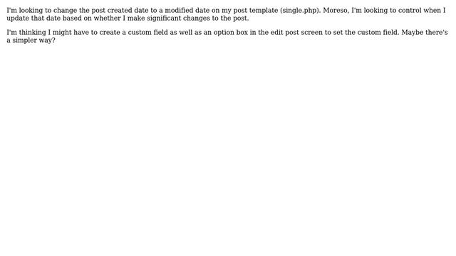 Wordpress: Change post_date to post_modified date on post template? смотреть онлайн