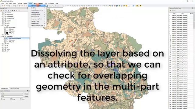 Finding errors and correcting overlapping features and slivers in QGIS (fast and easy) смотреть онлайн