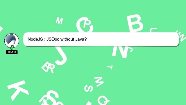 NodeJS : JSDoc without Java? смотреть онлайн