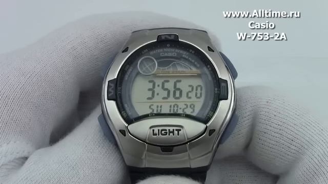 Мужские японские наручные часы Casio W-753-2A смотреть онлайн