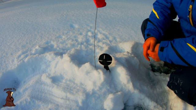 Зимняя рыбалка в -36 с жерлицами на щуку, щука поймана смотреть онлайн