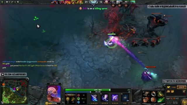 Dota 2 Гайды от Нагибатора Anti-Mage - ТАЩИМ В СОЛО 1x9 смотреть онлайн