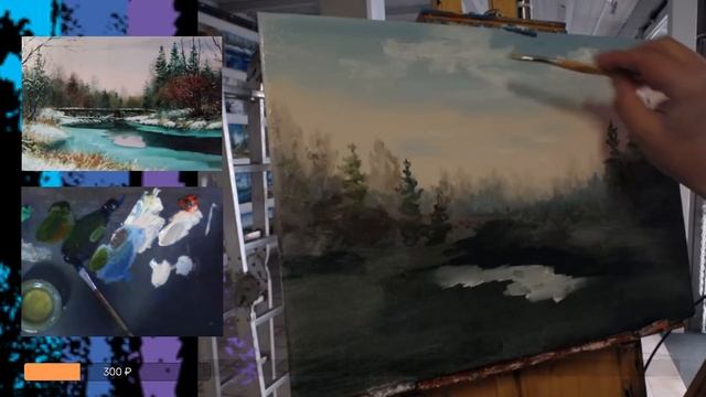 ? ХуДоЖнИкИ | Картина маслом | Первые заморозки | Рисуем вместе | Художник Александр Григорьев смотреть онлайн