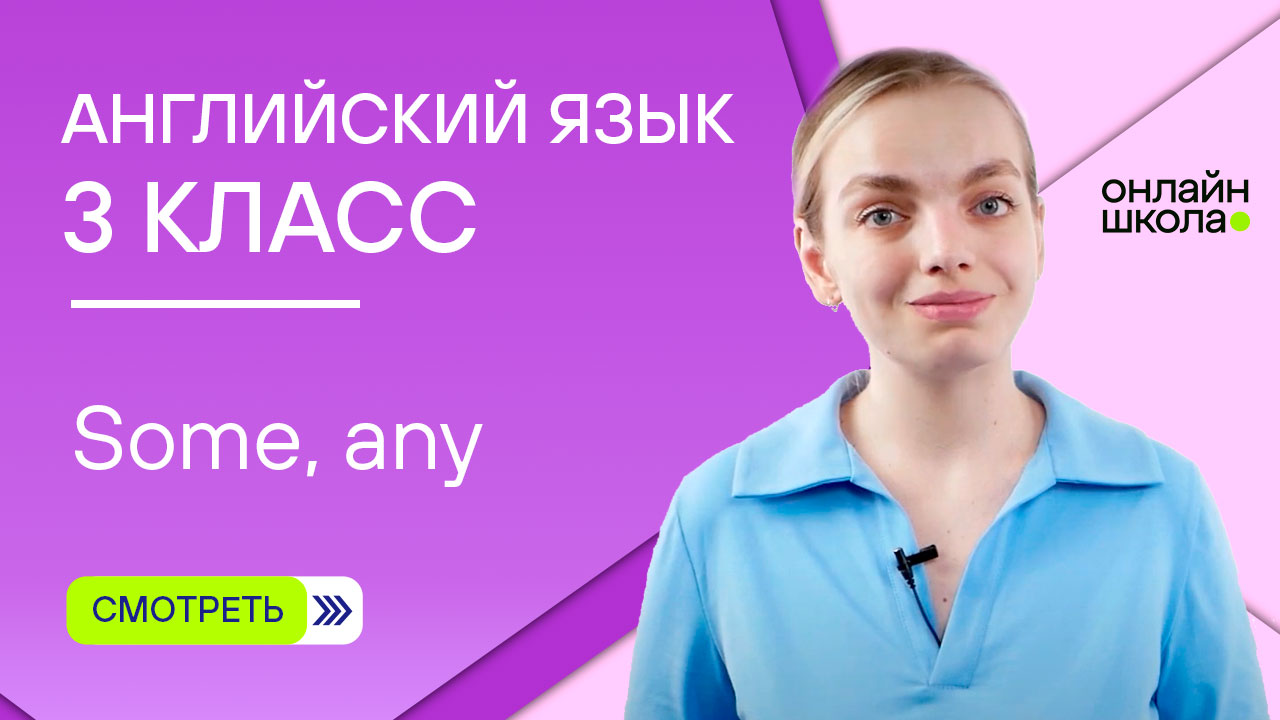 Some, any. Видеоурок 12. Английский язык 3 класс смотреть онлайн