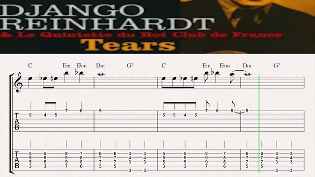 Tears Theme Full Version | Gypsy Jazz ギター Tabs смотреть онлайн