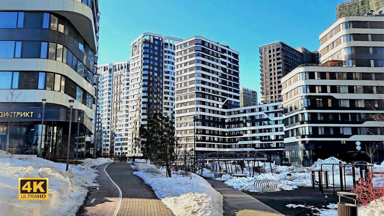 Весенняя Москва. Прогулка по ЖК Символ смотреть онлайн