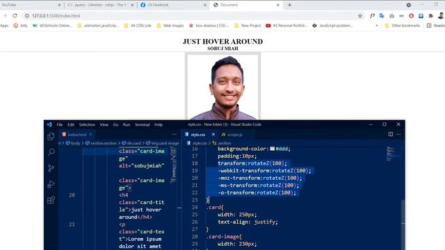 How to Create 3d Effect Mouse Hover with jQuery смотреть онлайн