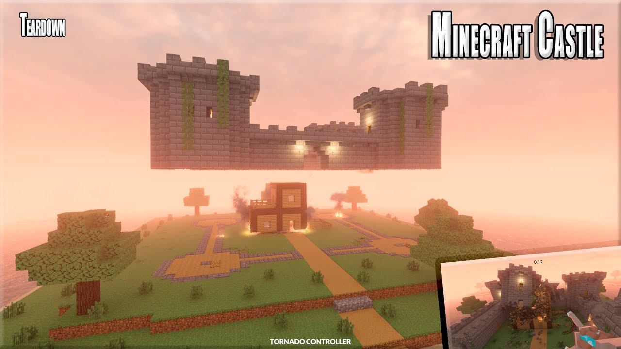 I'm Cutting The Minecraft Castle Piece By Piece (Teardown)