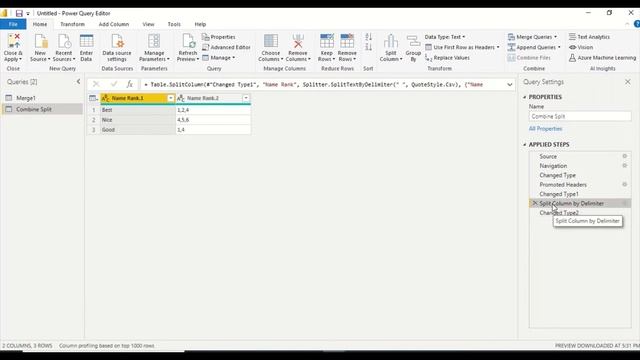 Power BI Abstract Thesis Episode 62: Split column and Combine Columns смотреть онлайн