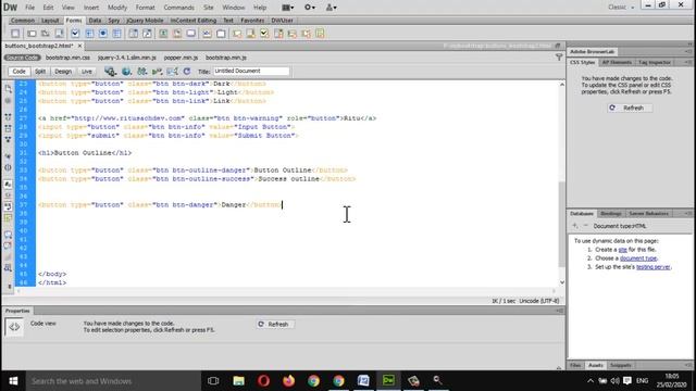7. Buttons in Bootstrap 4 смотреть онлайн