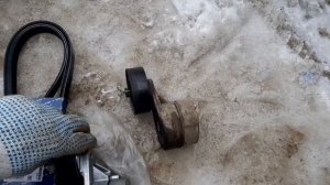 Замена ремня, натежитель ремня, генератора солярис часть 1