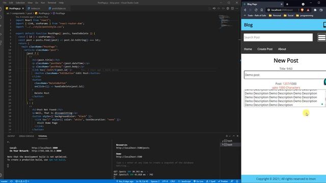 Simple Blog App created with React смотреть онлайн