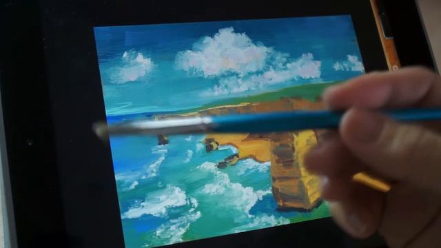 Рисование кистями sensu в программе art set pro для iPad.Процесс смотреть онлайн