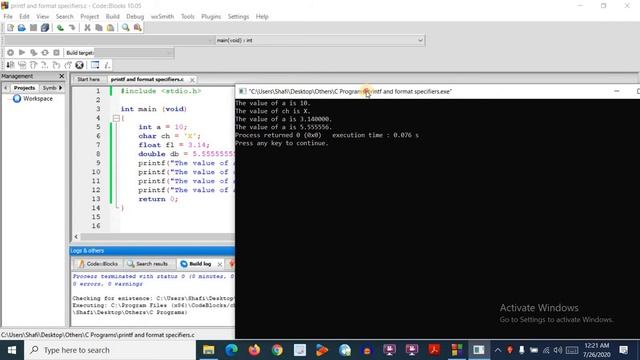 printf() & Format Specifiers in C Programming Language| Use of Format Codes within printf() Functio смотреть онлайн