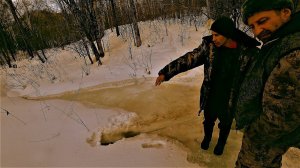 НАЛЕДЬ ВНОВЬ УГРОЖАЕТ УЧАСТКУ. СРОЧНО поехали с ИВАНЫЧЕМ, спасать ситуацию.