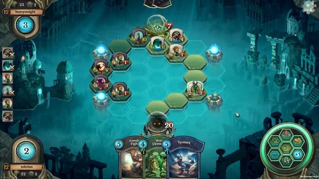 Faeria. Сине-зелёная колода из стартовых карт. смотреть онлайн