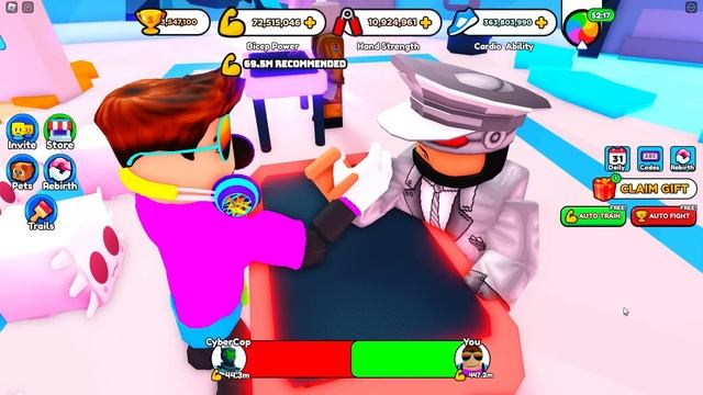 СЛИЛ КУЧУ РОБУКСОВ И СТАЛ ТОПОМ В ARM WRESTLE SIMULATOR В РОБЛОКС?! ROBLOX смотреть онлайн