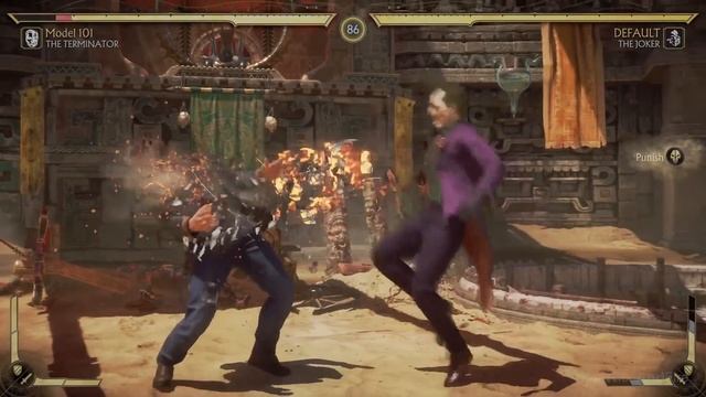 Mortal Kombat 11 Joker Vs Terminator T-800 Gameplay Very Hard Difficulty MK11 смотреть онлайн