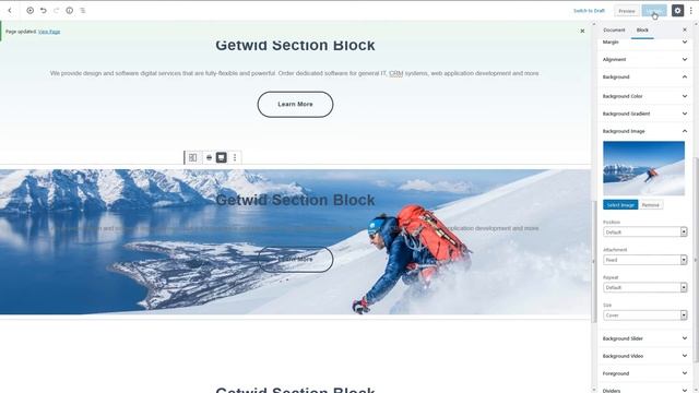 Section - Getwid WordPress Blocks смотреть онлайн