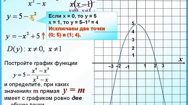 ОГЭ Задание 23 Парабола с двумя проколотыми точками смотреть онлайн