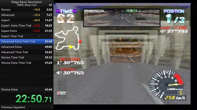 ALZERI Speedruns: Ridge Racer Revolution, 100% (Any Car) (42.55.64) WORLD RECORD! смотреть онлайн