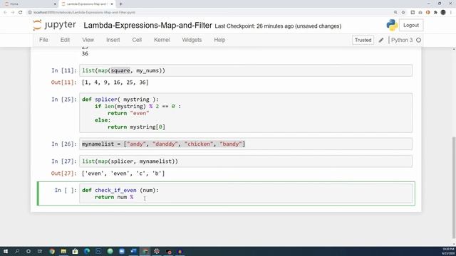 Lambda Expressions, Map, and Filter Functions смотреть онлайн