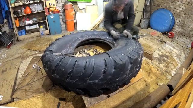 Обдирка шин ОИ-25 - ВЕЗДЕХОД ВЯТСКИЙ МОЛОТ (КАРАКАТ) 1 часть (своими руками)