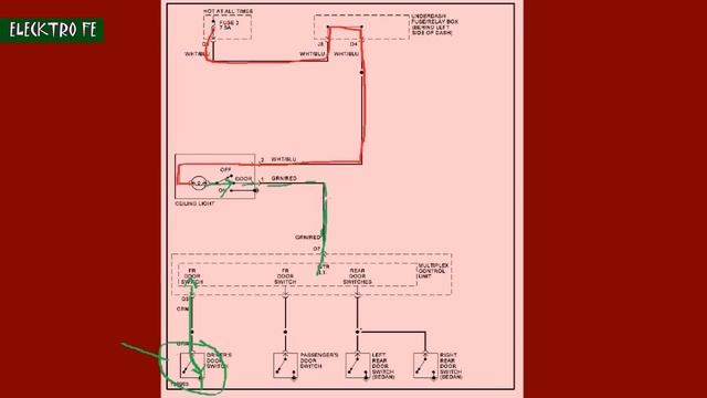 Diagrama electrico de luz interior y switches de puerta смотреть онлайн
