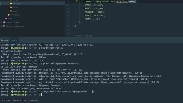Создание и настройка проекта django rest framework - урок 1 смотреть онлайн