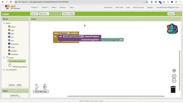 How To Use Loader Or Infinitee ProgressBar In MIT App Inventor 2