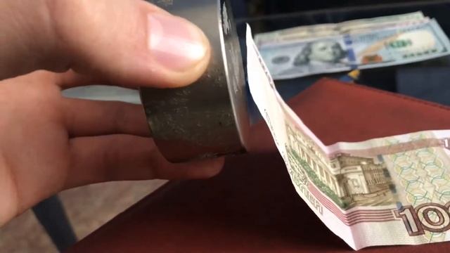 Метал на долларах. Останавливаем счётчик Магнитом. Метал на Гривнах и Рублях. смотреть онлайн