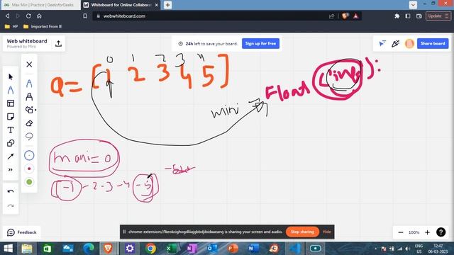 Min and Max element in an array and their sum. || In Python смотреть онлайн
