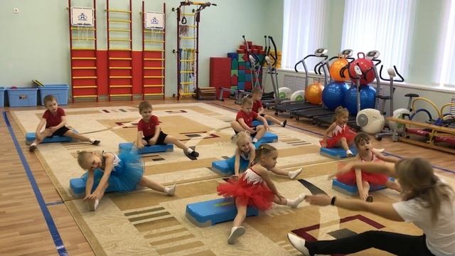 Занятие по степ-аэробике с детьми средней группы. Руководитель Зинкина М.И.