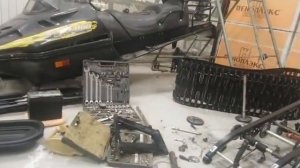 Ремонт ХОДОВОЙ ТАЙГА 500 Часть 2, СБОРКА! Перепресовка ведущего вала замена гусенницы и накладок лы