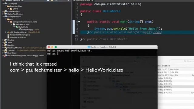 Compile and Run Java from terminal Mac OS X смотреть онлайн