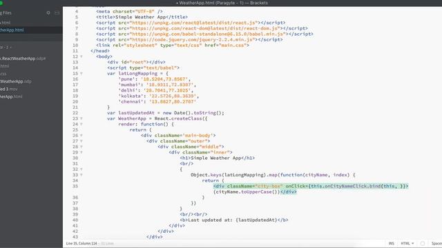 React JS Tutorial - create weather app using React JS & Babel смотреть онлайн