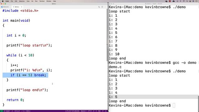 break and continue statements | C Programming Tutorial смотреть онлайн