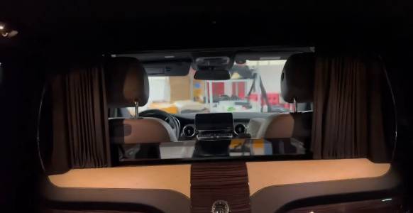 V-calss, Vito W447 - перегородка и комфортные капитанские сидения - коричнево-бежевые тона салона смотреть онлайн