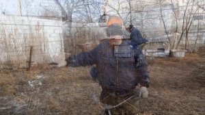 Косим траву Зимой