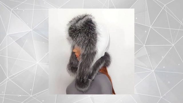 Шапка ушанка "Зимушка 14" из чернобурки с белой кожей смотреть онлайн