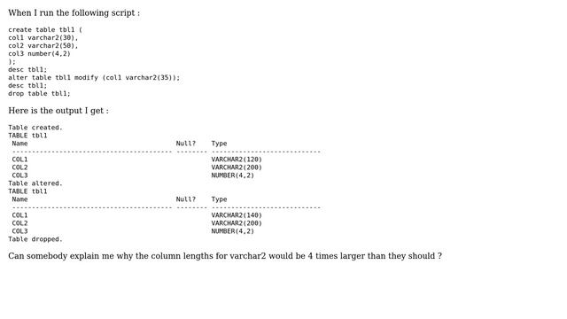 Databases: Varchar2 datatypes are longer than expected (2 Solutions!!) смотреть онлайн