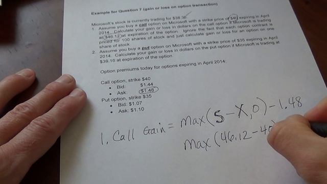 Calculating gains and losses on Call and Put option transactions смотреть онлайн