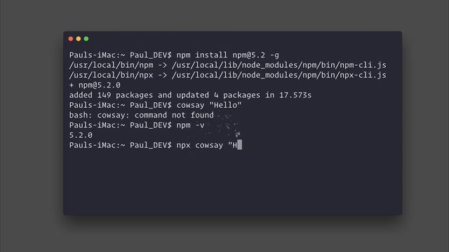 Using npm 5.2 and npx смотреть онлайн