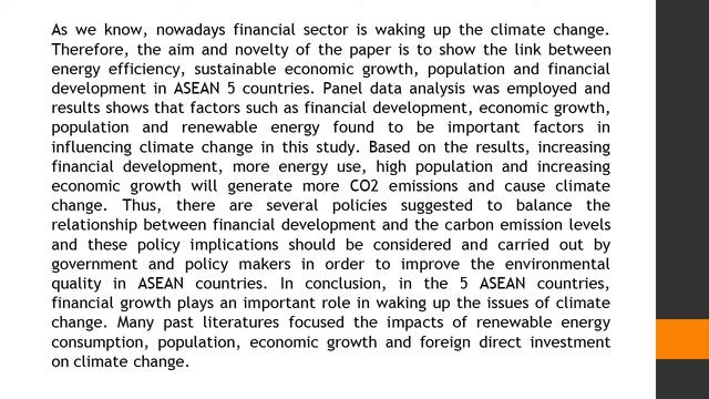 Sustainability in ASEAN The Roles of Financial Development towards Climate Change AJEER 2021 81 1 9 смотреть онлайн