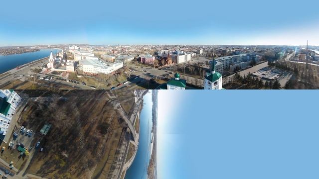Город Иркутск с воздуха в 360 видео360° The city of Irkutsk from the air in 360 video360 ° смотреть онлайн