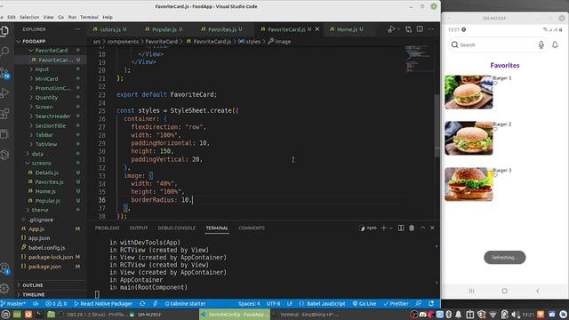React Native Tutorial 2023 | React Native Food App | Favorites Screen смотреть онлайн